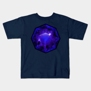 Octacore Blue and Purple Gemstone Kids T-Shirt